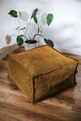 Carica l'immagine nel visualizzatore della galleria, Pouf a sacco quadrato per bambini, sgabello in velluto a coste, ideale per la cameretta dei bambini