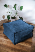 Carica l'immagine nel visualizzatore della galleria, Pouf a sacco quadrato per bambini, sgabello in velluto a coste, ideale per la cameretta dei bambini