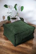 Carica l'immagine nel visualizzatore della galleria, Pouf a sacco quadrato per bambini, sgabello in velluto a coste, ideale per la cameretta dei bambini