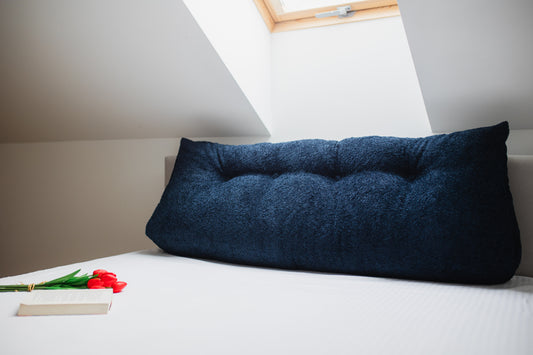 Testata del letto, Poggiatesta in Boucle fabric - perfetto per lunghe serate - un nuovo livello di relax in camera da letto