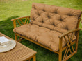 Carica l'immagine nel visualizzatore della galleria, Cuscino per panca Relax con schienale Cuscino per altalena da giardino con cuciture Cuscino da giardino trapuntato Cuscino da giardino Cuscino per seduta Altalena Hollywood