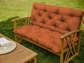 Carica l'immagine nel visualizzatore della galleria, Cuscino per panca Relax con schienale Cuscino per altalena da giardino con cuciture Cuscino da giardino trapuntato Cuscino da giardino Cuscino per seduta Altalena Hollywood