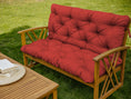 Carica l'immagine nel visualizzatore della galleria, Cuscino per panca Relax con schienale Cuscino per altalena da giardino con cuciture Cuscino da giardino trapuntato Cuscino da giardino Cuscino per seduta Altalena Hollywood