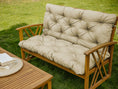 Carica l'immagine nel visualizzatore della galleria, Cuscino per panca Relax con schienale Cuscino per altalena da giardino con cuciture Cuscino da giardino trapuntato Cuscino da giardino Cuscino per seduta Altalena Hollywood
