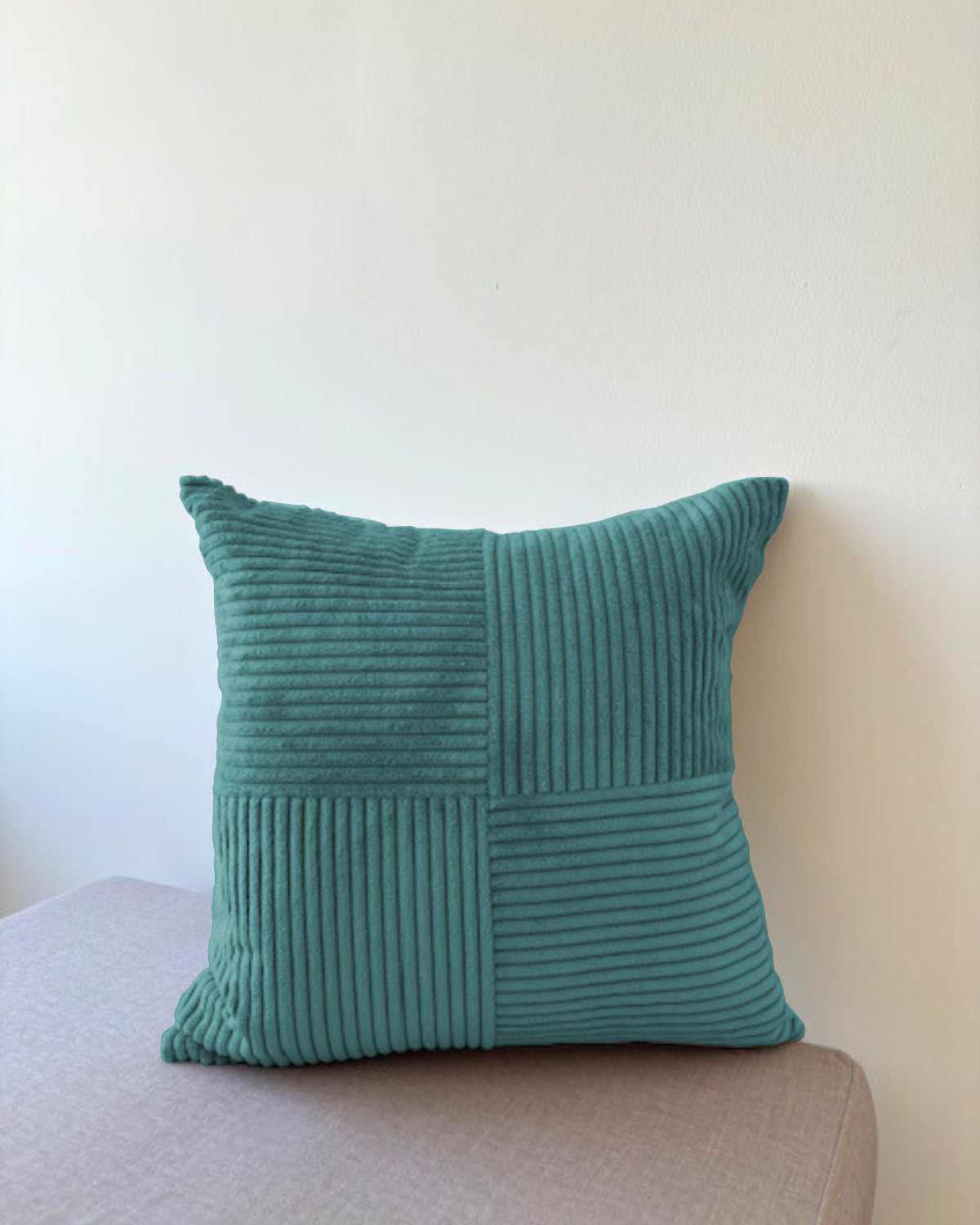 Dekokissen – Cord mit Schachbrettmuster