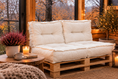 Carica l'immagine nel visualizzatore della galleria, Cuscino per mobili da giardino Aspen - Tessuto bouclé morbido e resistente, perfetto per mobili da giardino e in rattan in giardino e sulla terrazza
