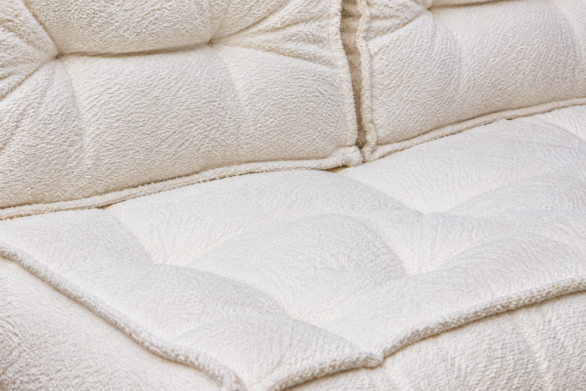 Cuscino per mobili da giardino Aspen - Tessuto bouclé morbido e resistente, perfetto per mobili da giardino e in rattan in giardino e sulla terrazza