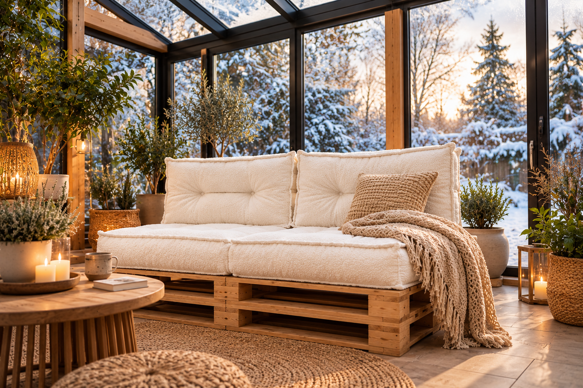 Cuscino per mobili da giardino Aspen - Tessuto bouclé morbido e resistente, perfetto per mobili da giardino e in rattan in giardino e sulla terrazza
