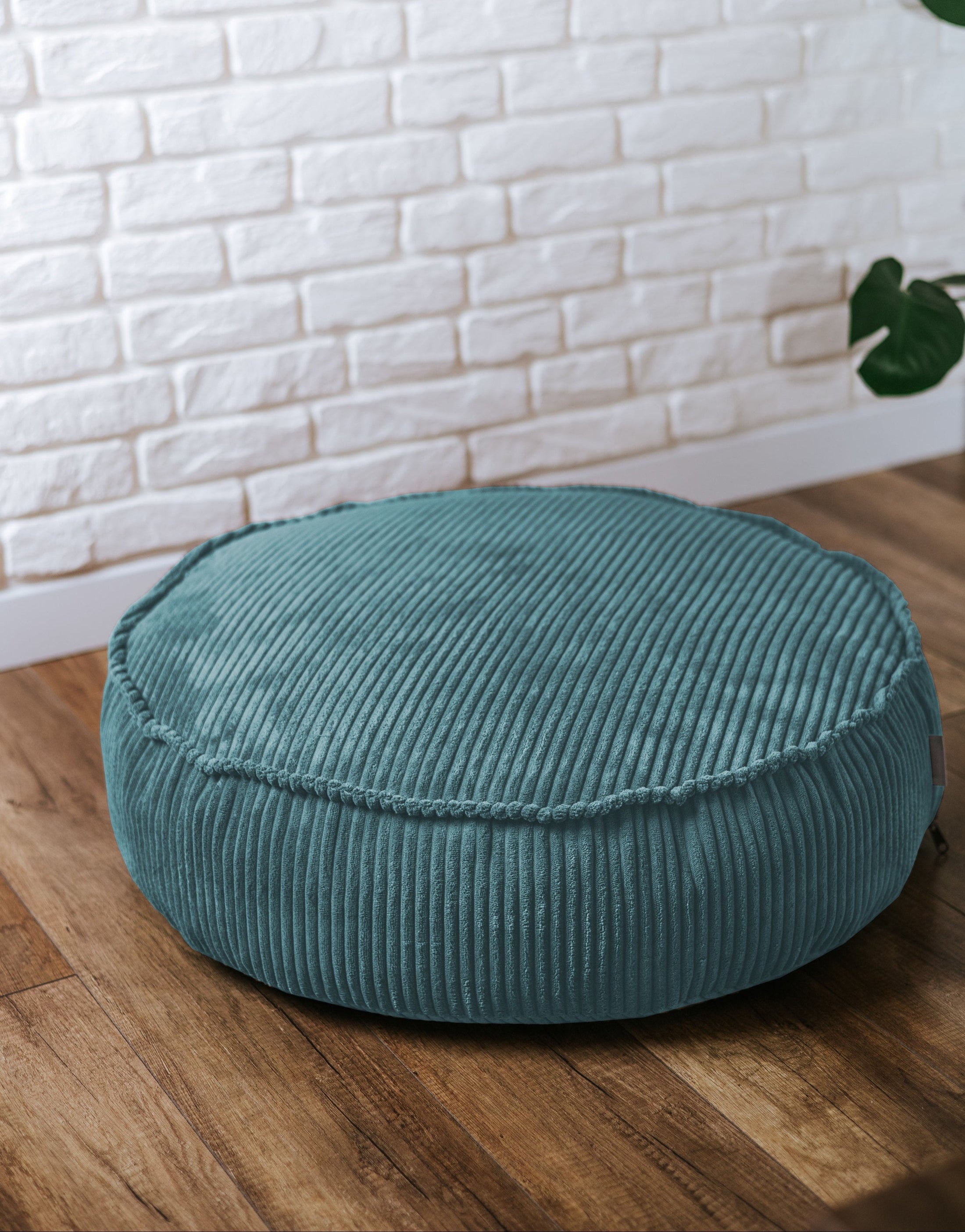 Pouf rotondo in velluto a coste, perfetto per un bambino - comfort per il tuo piccolo