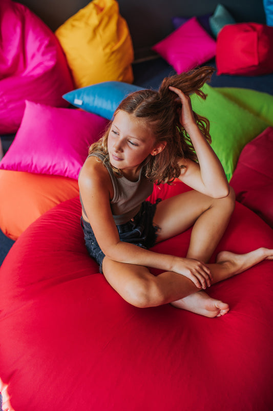 Sitzsack Pancake gefüllt mit EPS-Kugeln, großer Sitzsack für drinnen und draußen, wasserdicht, multifunktional, für Kinder und Erwachsene