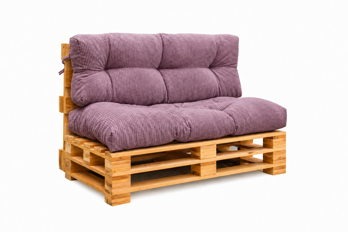 Palettenkissen OSLO CORD – gesteppte Kissen für Palettenmöbel – Indoor