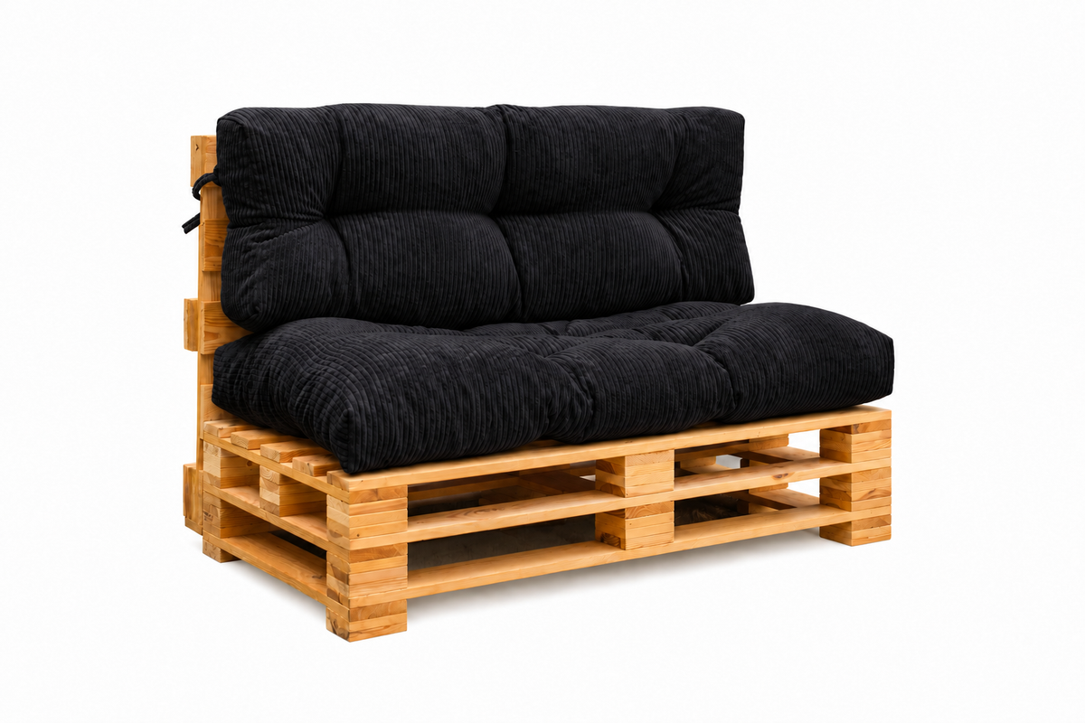Palettenkissen OSLO CORD – gesteppte Kissen für Palettenmöbel – Indoor
