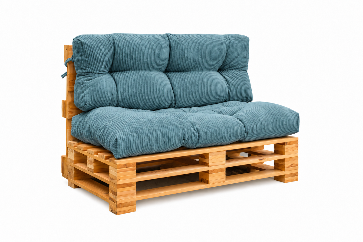 Palettenkissen OSLO CORD – gesteppte Kissen für Palettenmöbel – Indoor