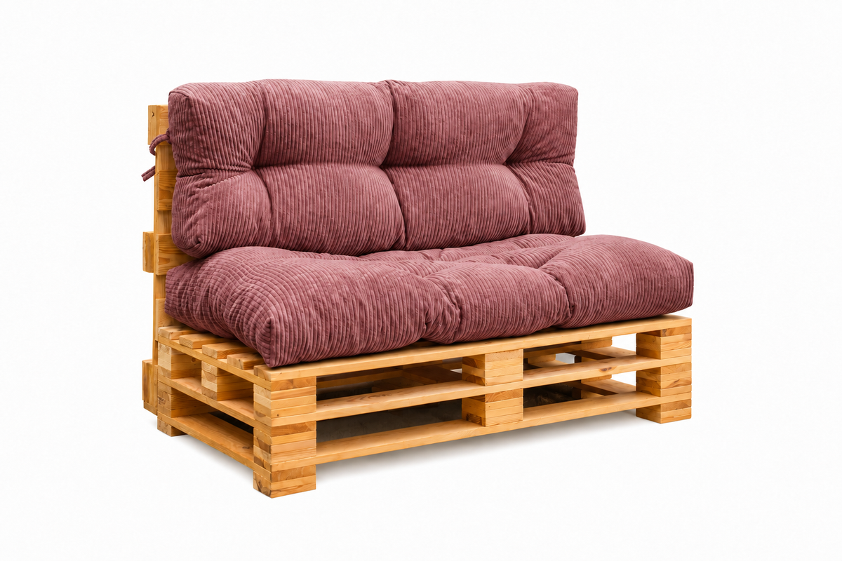 Palettenkissen OSLO CORD – gesteppte Kissen für Palettenmöbel – Indoor