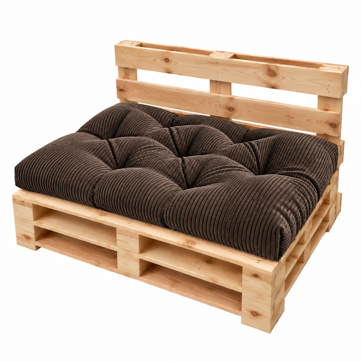Palettenkissen OSLO CORD – gesteppte Kissen für Palettenmöbel – Indoor
