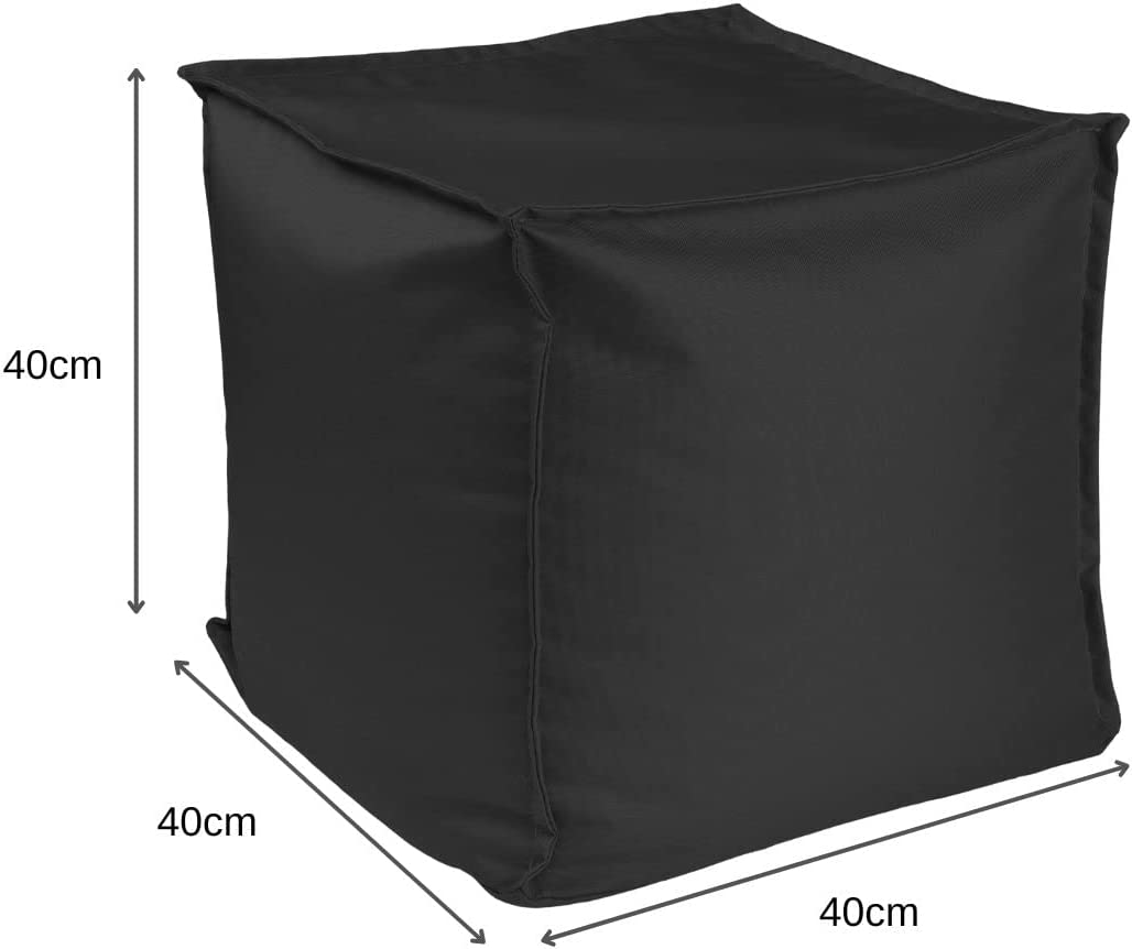 Sitzsack Sitzhocker mit EPS-Perlen Füllung 40x40x40cm Fußhocker Sitz-Pouf für Kinder und Erwachsene