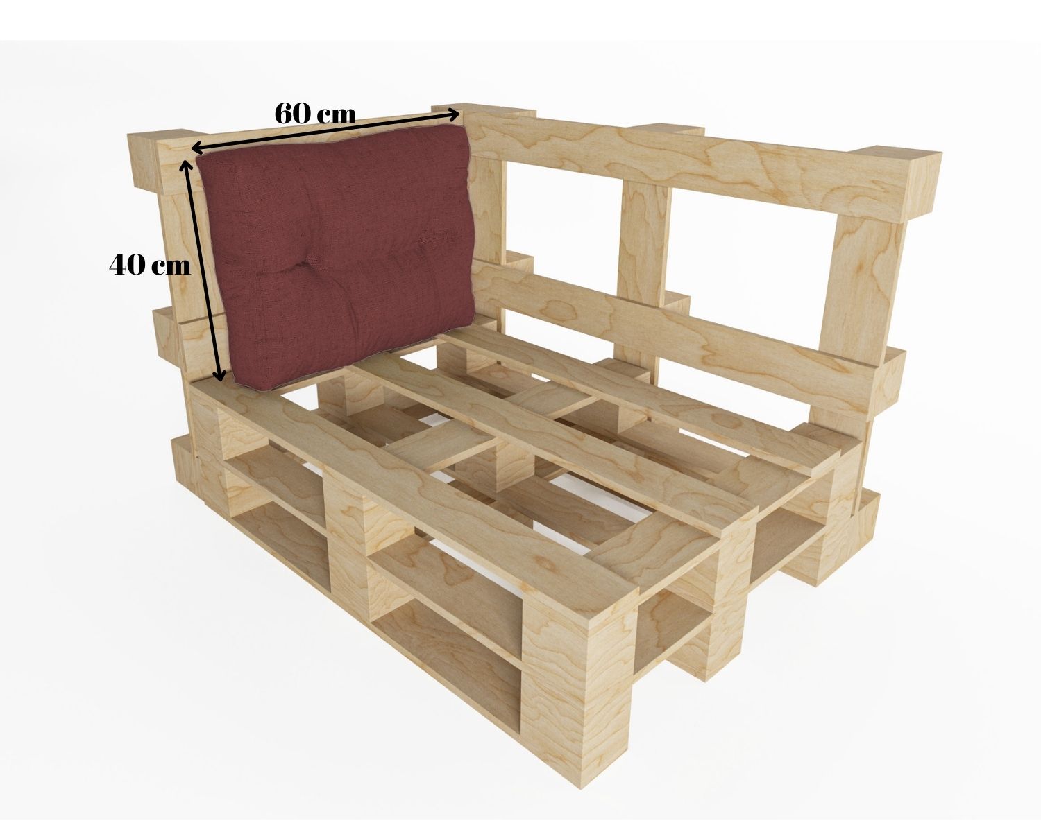 Comodi cuscini per mobili in pallet dalla collezione Grenada.