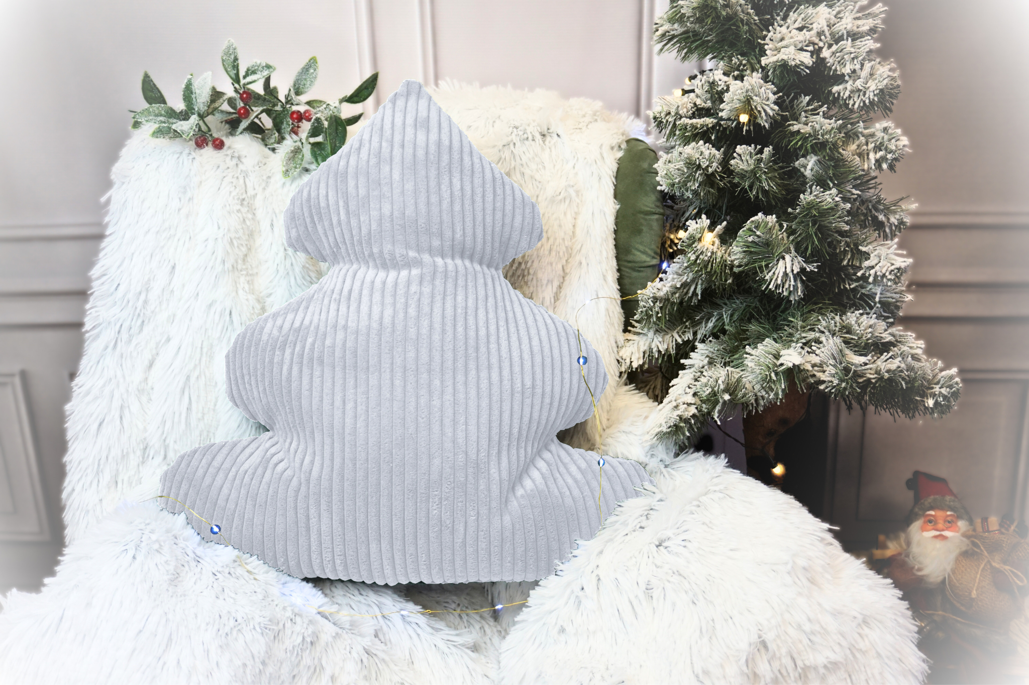 Almohada de pana para árbol de Navidad