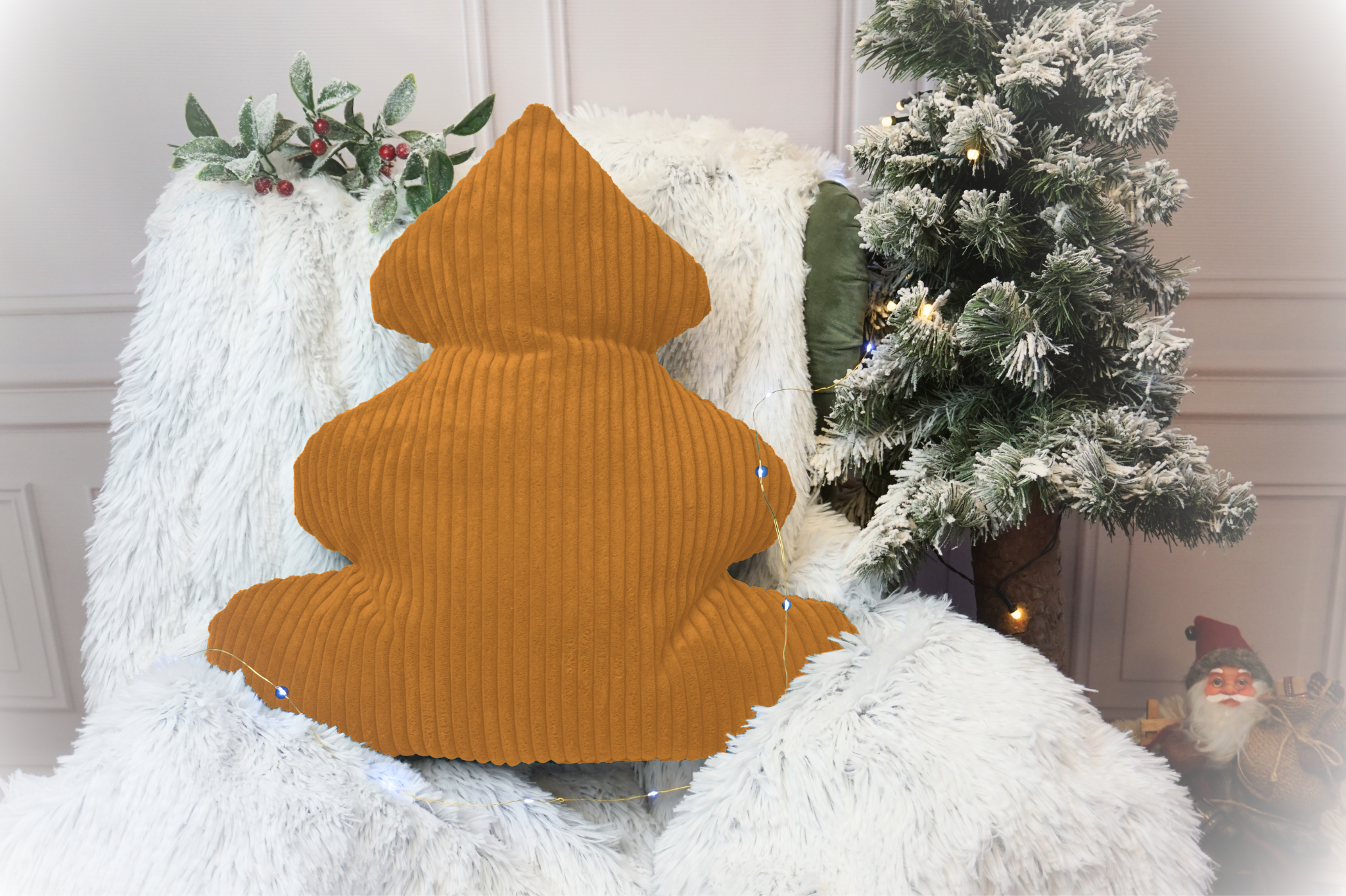 Almohada de pana para árbol de Navidad