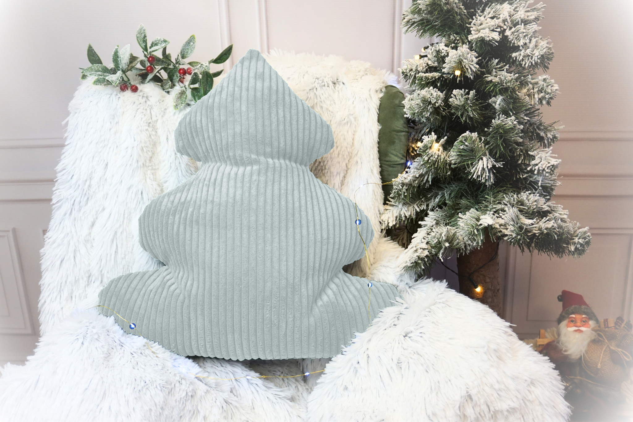 Almohada de pana para árbol de Navidad