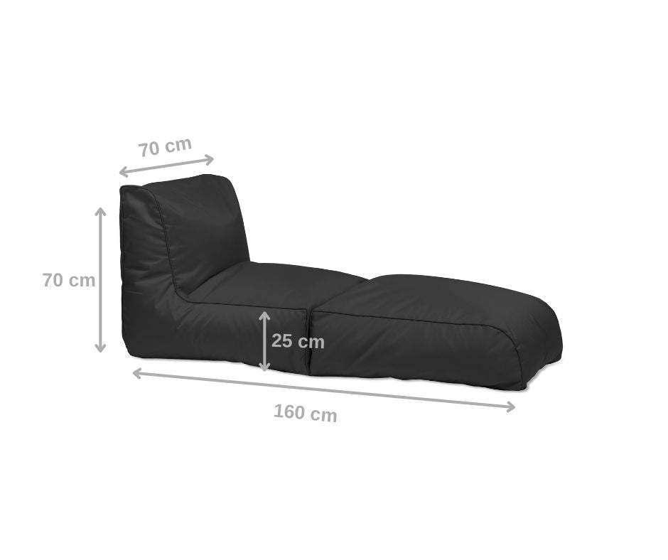 Puf chaise longue con relleno