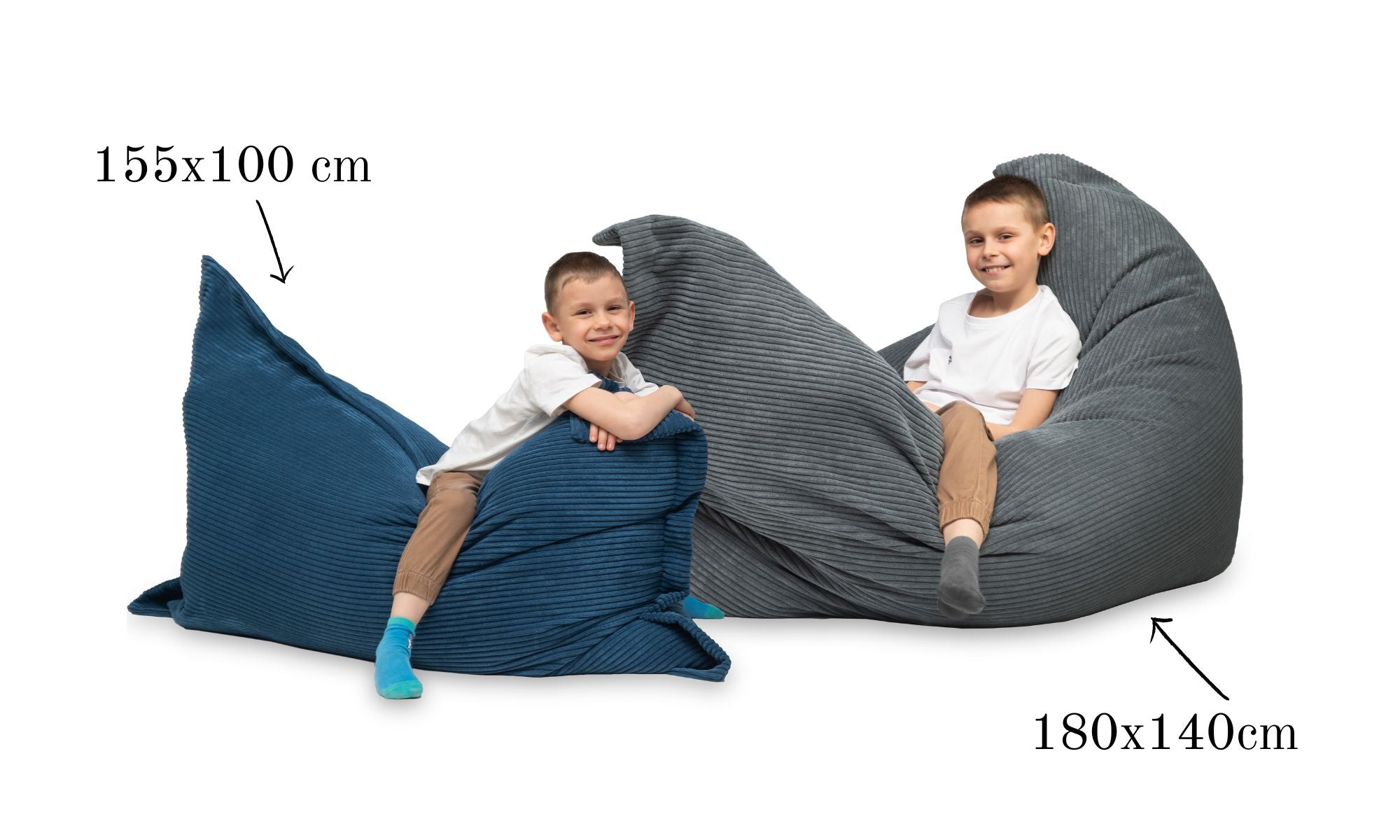 Pouf XXL in velluto a coste